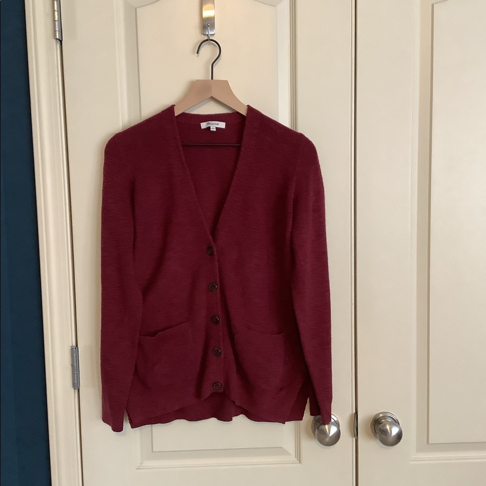 Madewell Fieldwalk Cotton-Blend Lightweight Cardigan Sweater Size Large